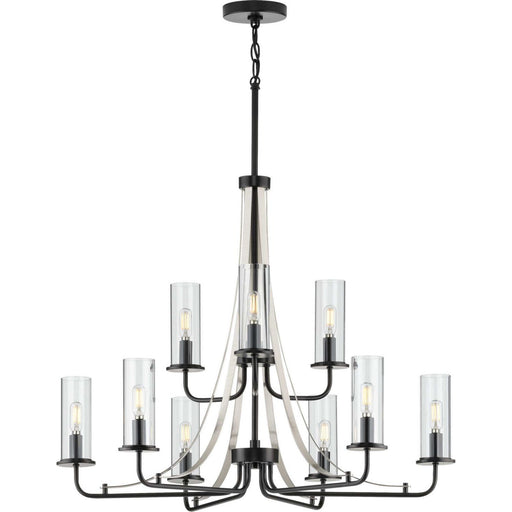 Riley 9-Light Chandelier in Black