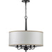 Durrell Four Light Chandelier in Black