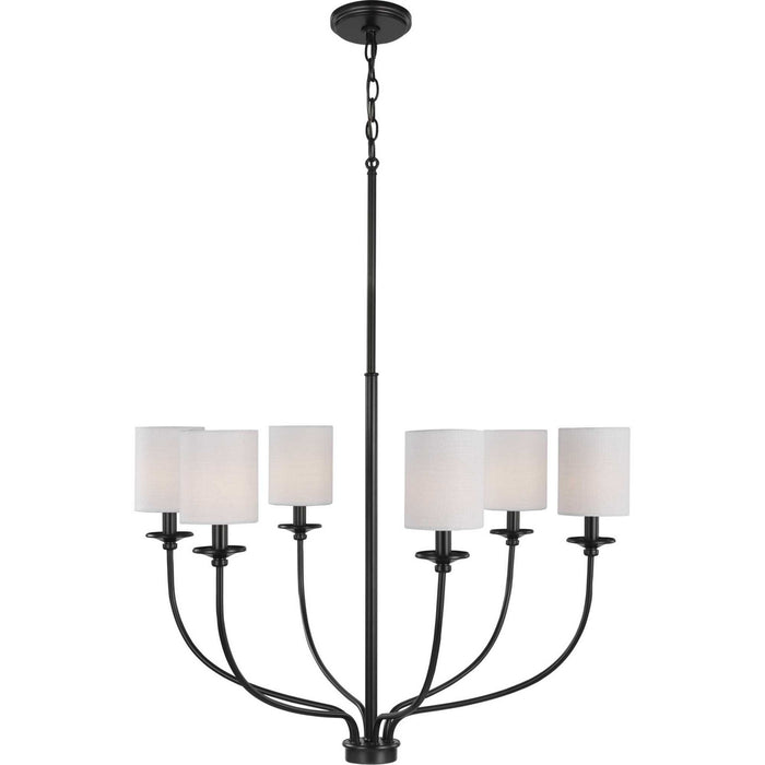 Bonita Six Light Foyer Chandelier in Black