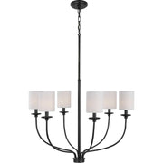 Bonita 6-Light Foyer Chandelier in Black