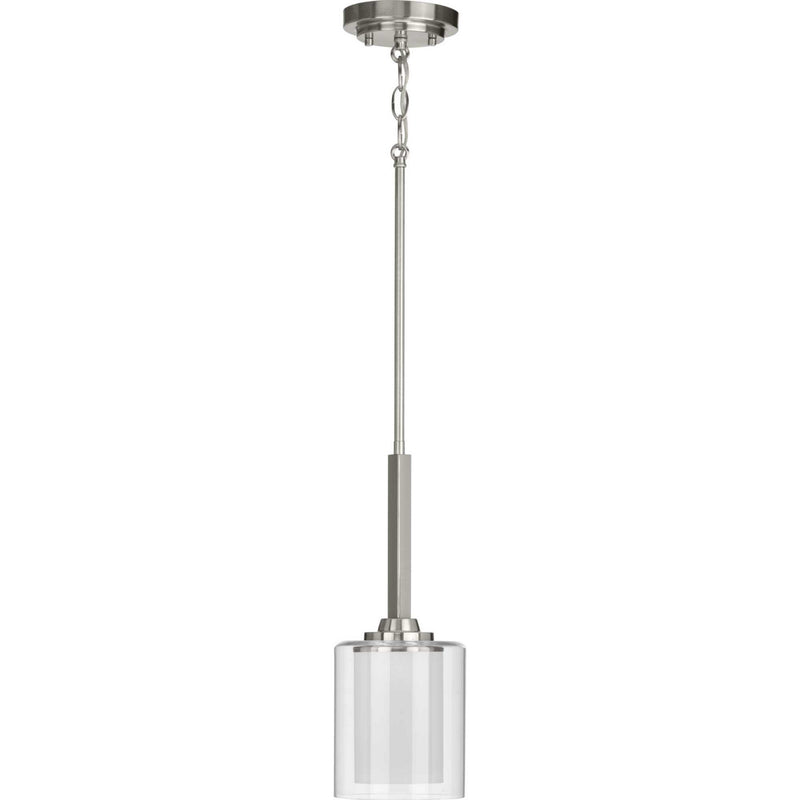 Kene One Light Mini Pendant in Brushed Nickel