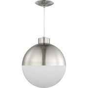 Globe LED 12" Pendant in Brushed Nickel