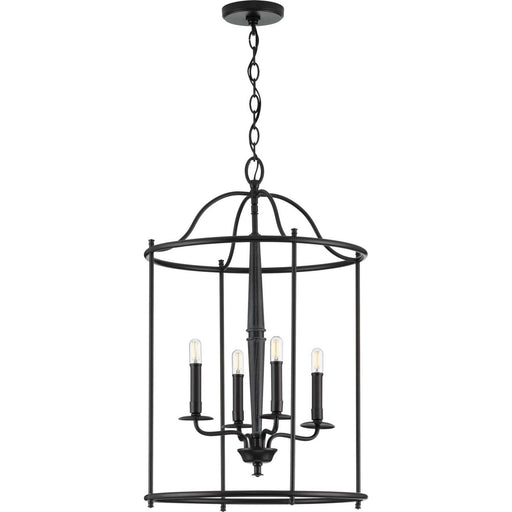 Durrell Four Light Foyer Pendant in Black