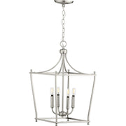 Parkhurst Four Light Foyer Pendant in Brushed Nickel