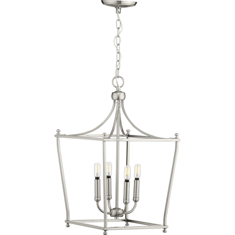 Parkhurst Four Light Foyer Pendant in Brushed Nickel