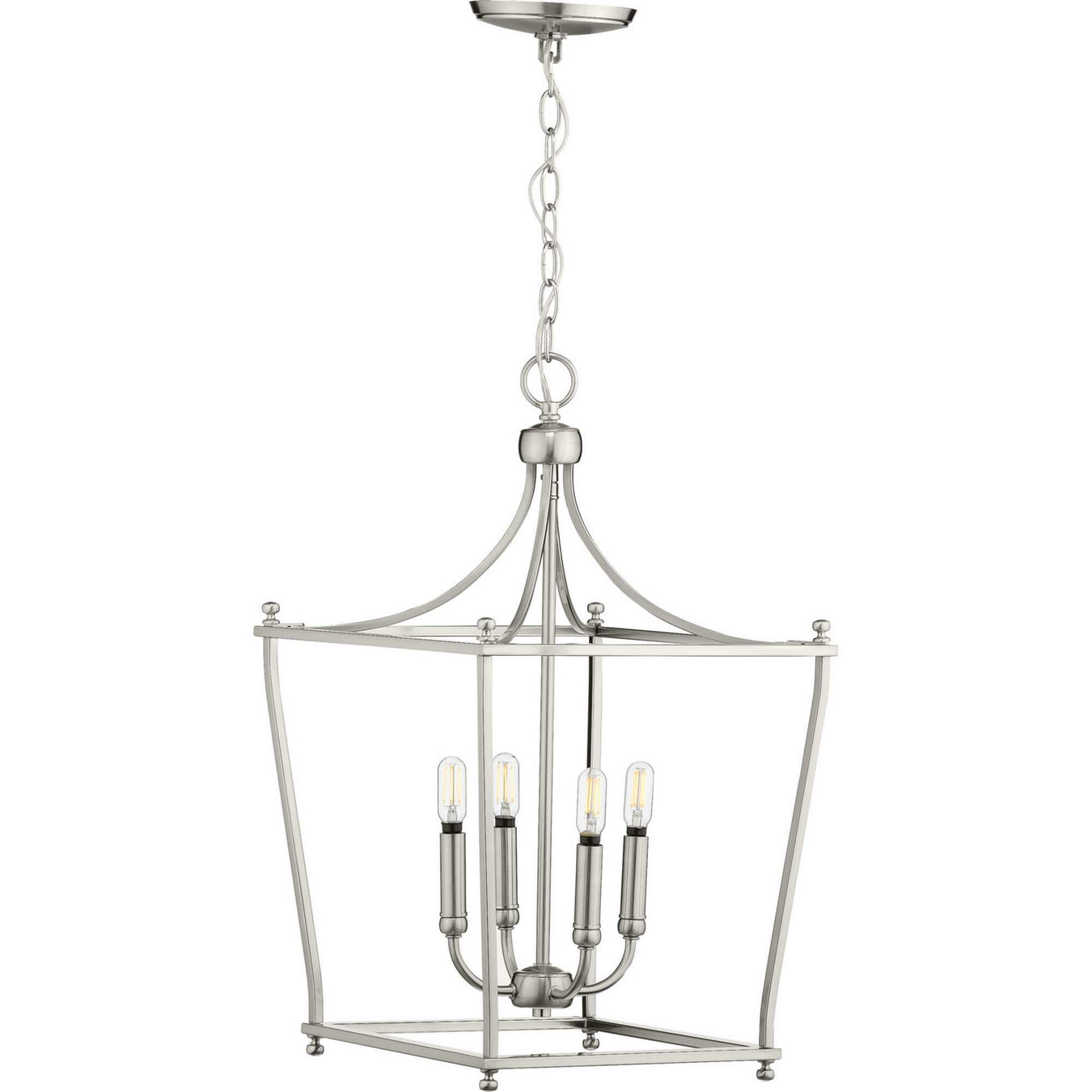 Parkhurst Four Light Foyer Pendant in Brushed Nickel