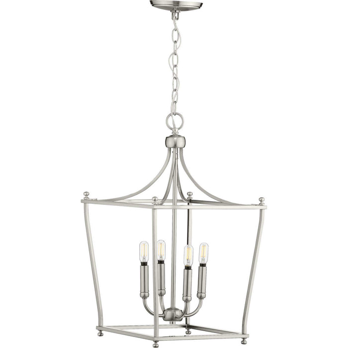 Parkhurst Four Light Foyer Pendant in Brushed Nickel