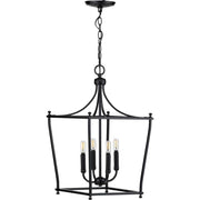 Parkhurst Four Light Foyer Pendant in Black