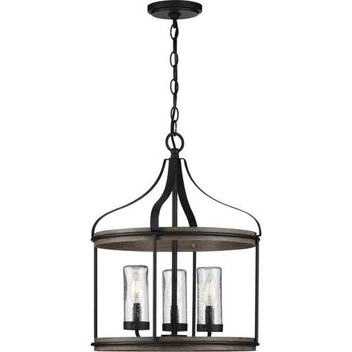 Brenham Three Light Outdoor Pendant in Black
