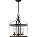Brenham Three Light Outdoor Pendant in Black