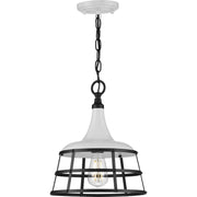 Bastille One Light Pendant in White