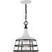 Bastille One Light Pendant in White