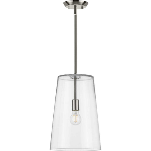 Clarion One Light Pendant in Brushed Nickel