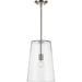 Clarion One Light Pendant in Brushed Nickel