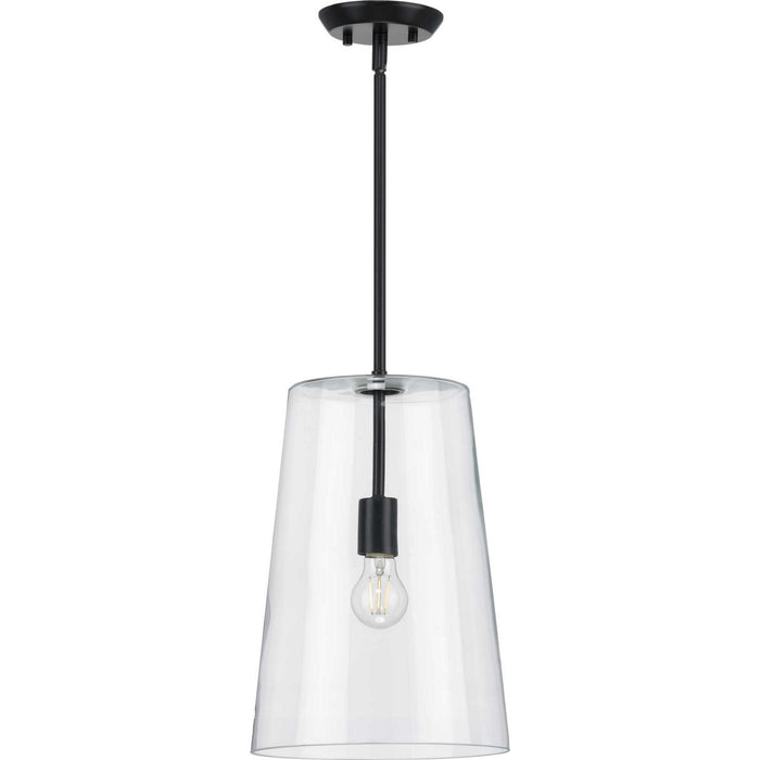 Clarion One Light Pendant in Black