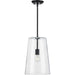 Clarion One Light Pendant in Black