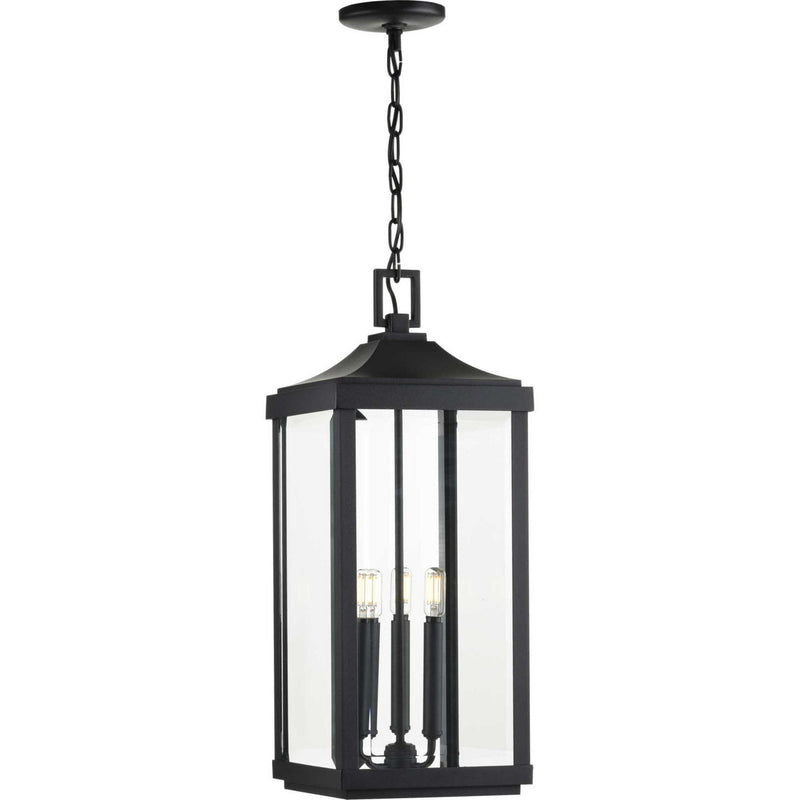 Gibbes Street 3-Light Outdoor Lantern Pendant in Black