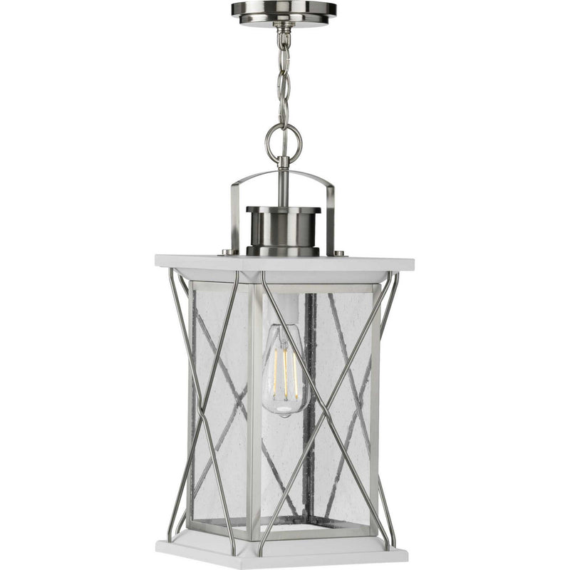 Barlowe One Light Hanging Lantern in Stainless Steel