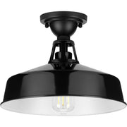 Cedar Springs Outdoor Semi-Flush Mount in Black