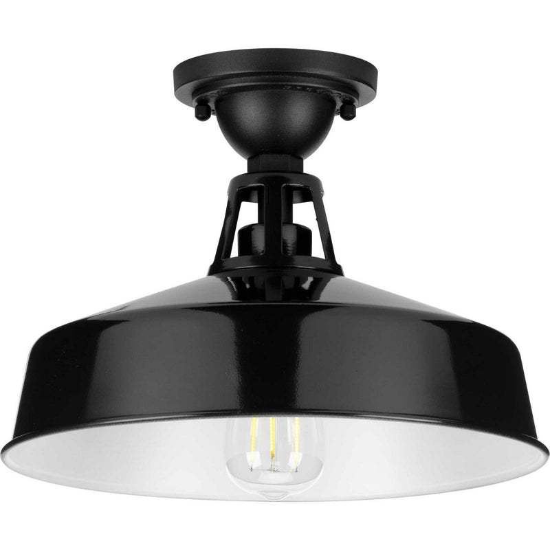 Cedar Springs Outdoor Semi-Flush Mount in Black
