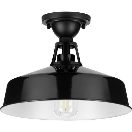Cedar Springs Outdoor Semi-Flush Mount in Black