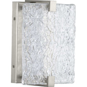 LED Stone Glass Wall Sconce in Brushed Nickel