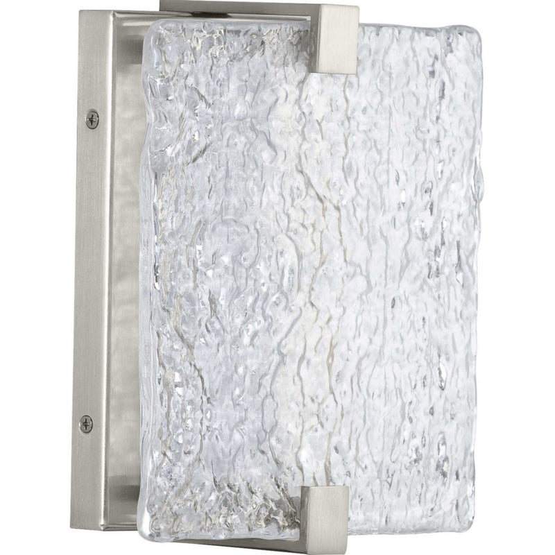 LED Stone Glass Wall Sconce in Brushed Nickel