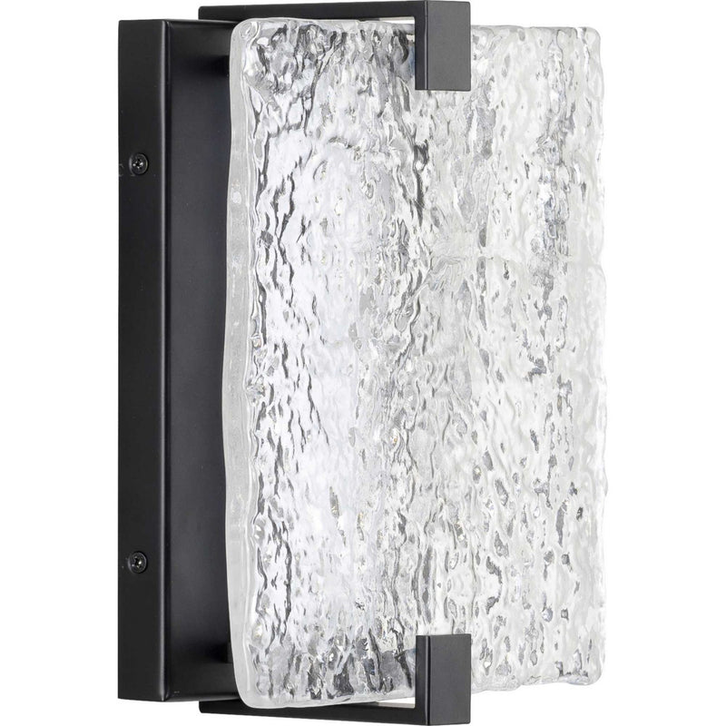 LED Stone Glass Wall Sconce in Black