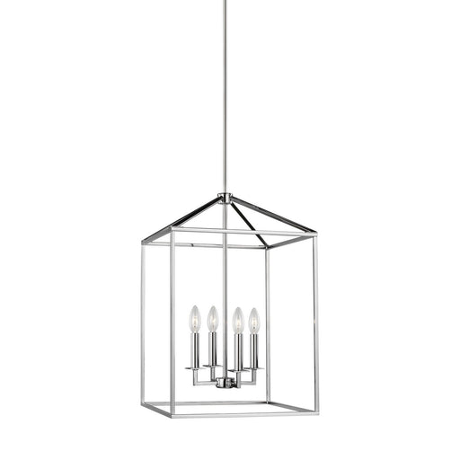 Perryton 15" 4-Light Foyer Pendant in Chrome
