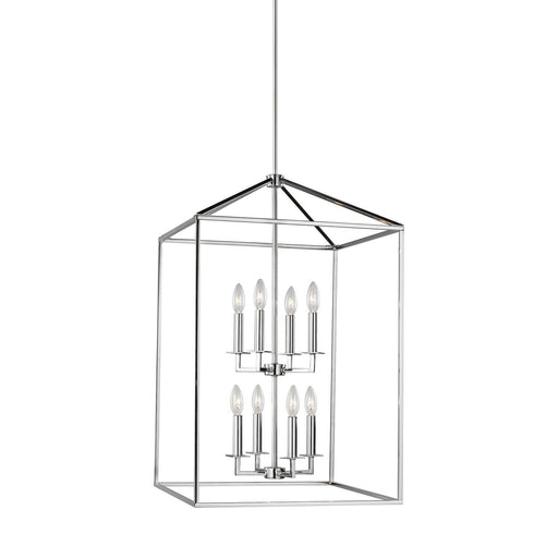 Perryton 19" 8-Light Foyer Pendant in Chrome