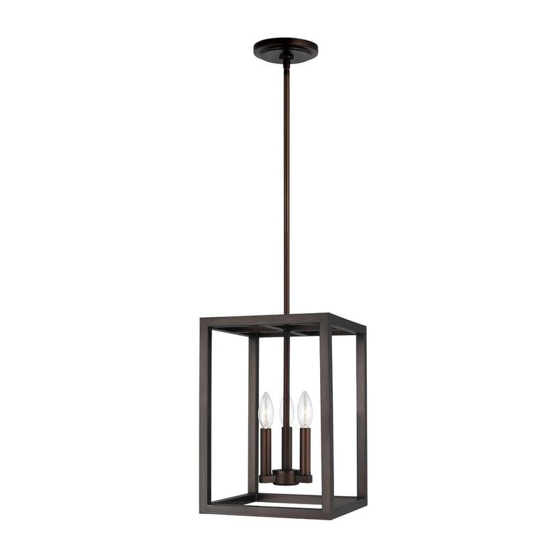 Moffet Street 3-Light Chandelier in Bronze