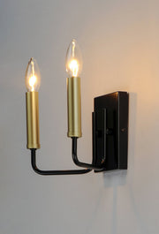 Sullivan 2 Light Bath Vanity Light in Black / Gold
