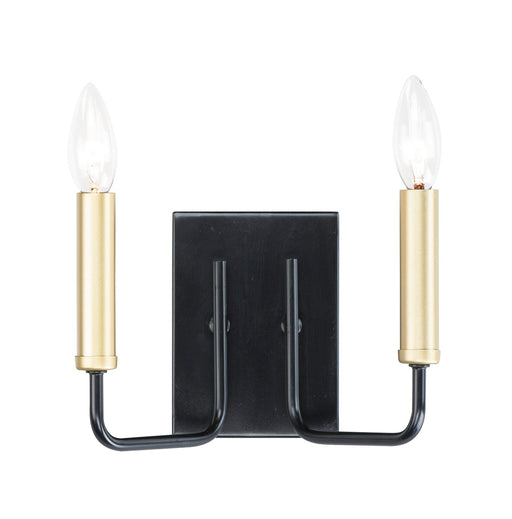 Sullivan 2 Light Bath Vanity Light in Black / Gold
