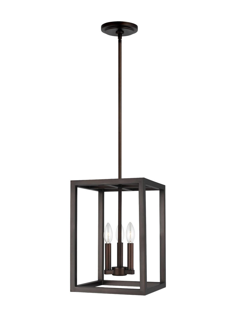 Moffet Street 3-Light Chandelier in Bronze