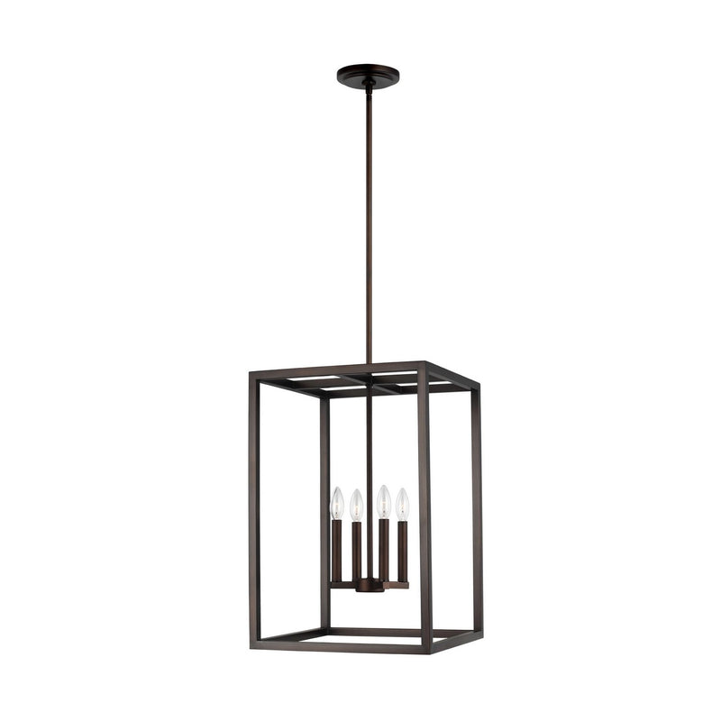 Moffet Street 4-Light Chandelier in Bronze