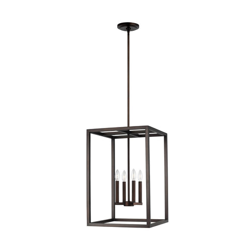 Moffet Street 4-Light Chandelier in Bronze