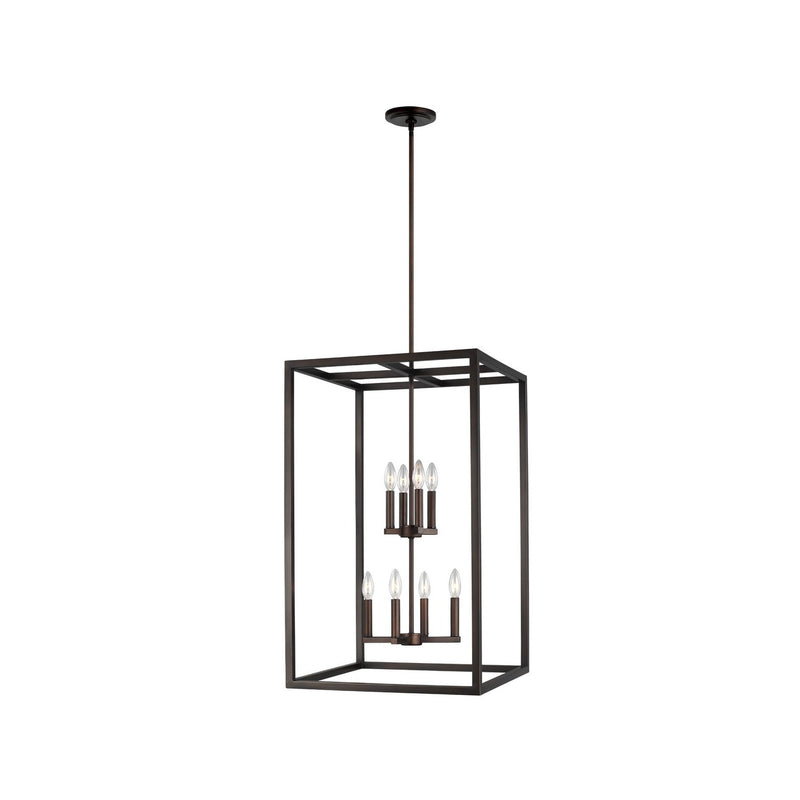 Moffet Street 8-Light Chandelier in Bronze