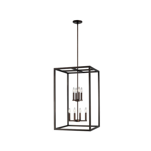 Moffet Street 8-Light Chandelier in Bronze
