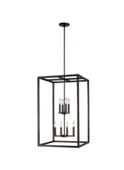 Moffet Street 8-Light Chandelier in Bronze