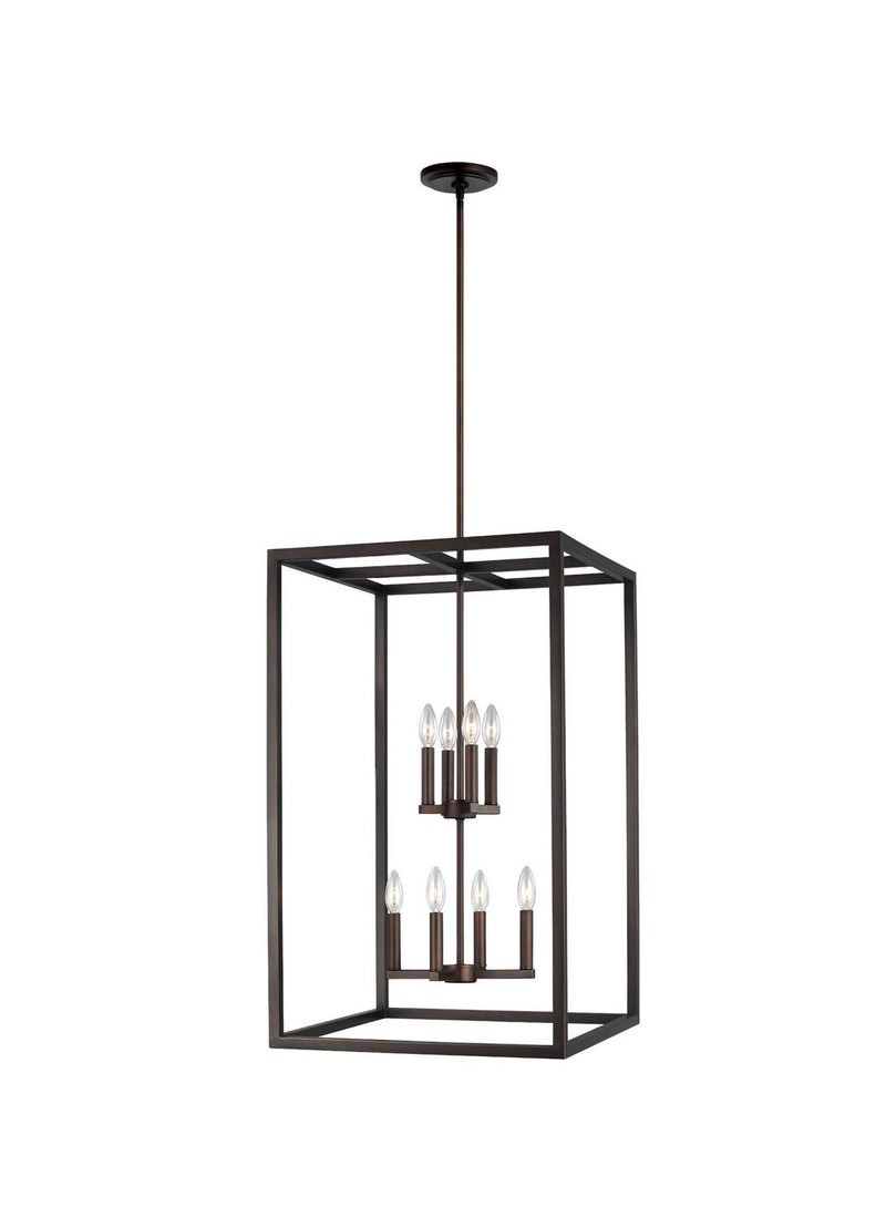 Moffet Street 8-Light Chandelier in Bronze