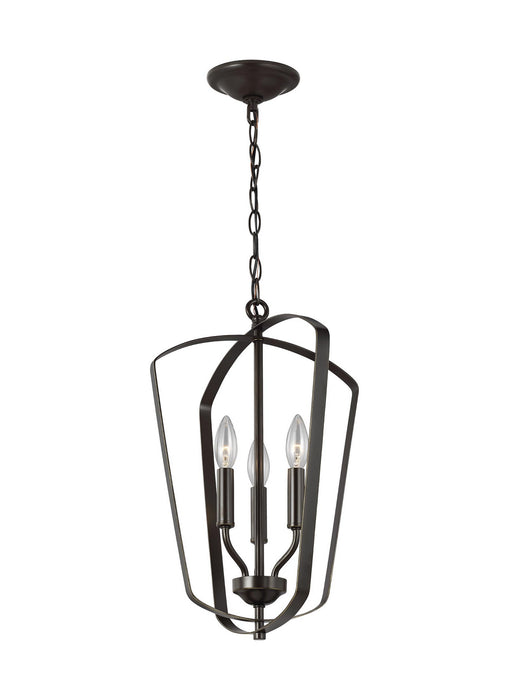 Romee Three Light Hall / Foyer Pendant in Bronze