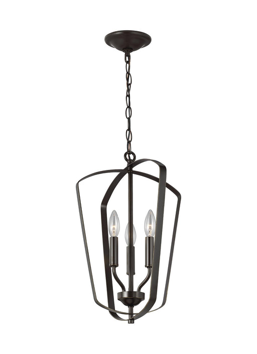 Romee Three Light Hall / Foyer Pendant in Bronze