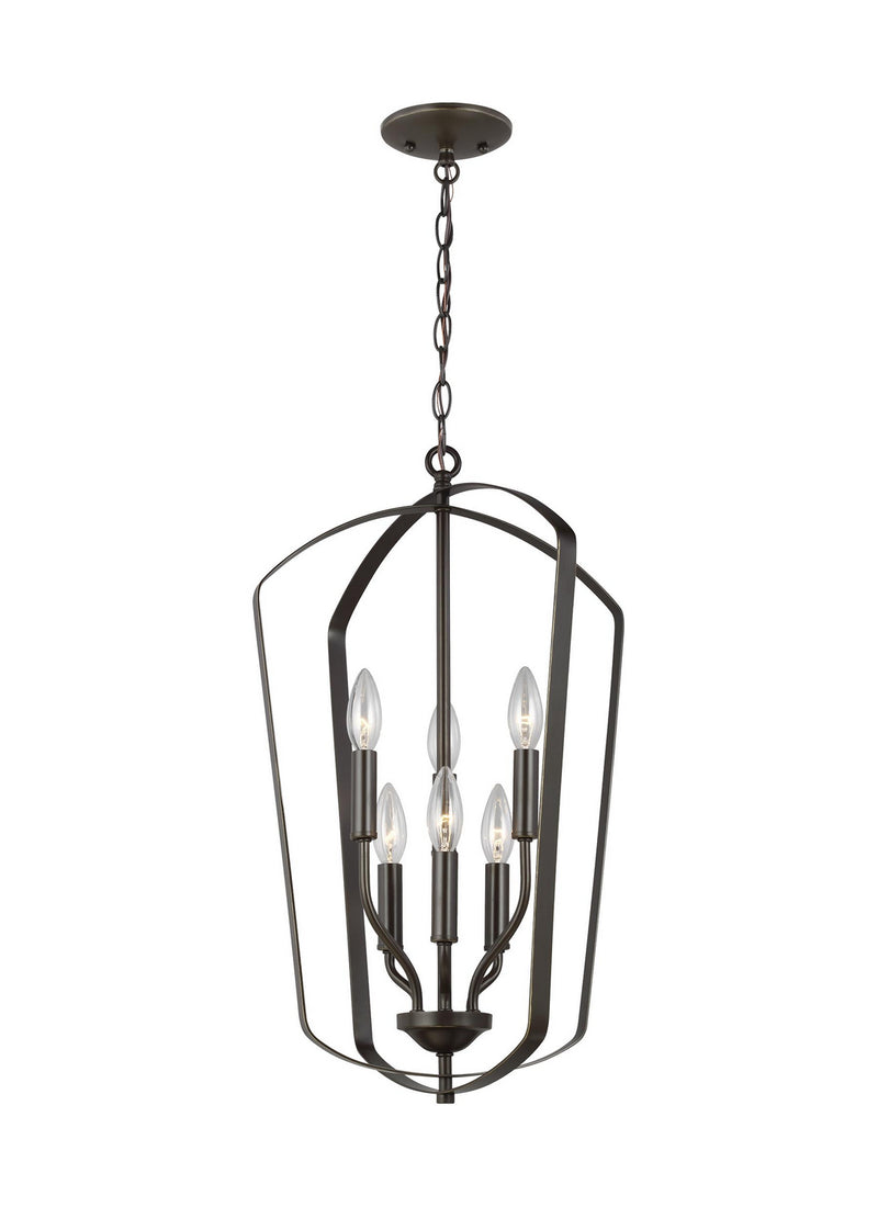 Romee Six Light Hall / Foyer in Bronze