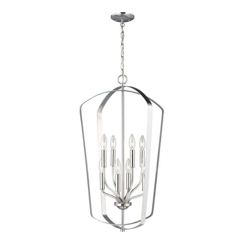 Romee 8-Light Foyer Pendant in Brushed Nickel