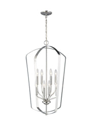 Romee 8-Light Foyer Pendant in Brushed Nickel