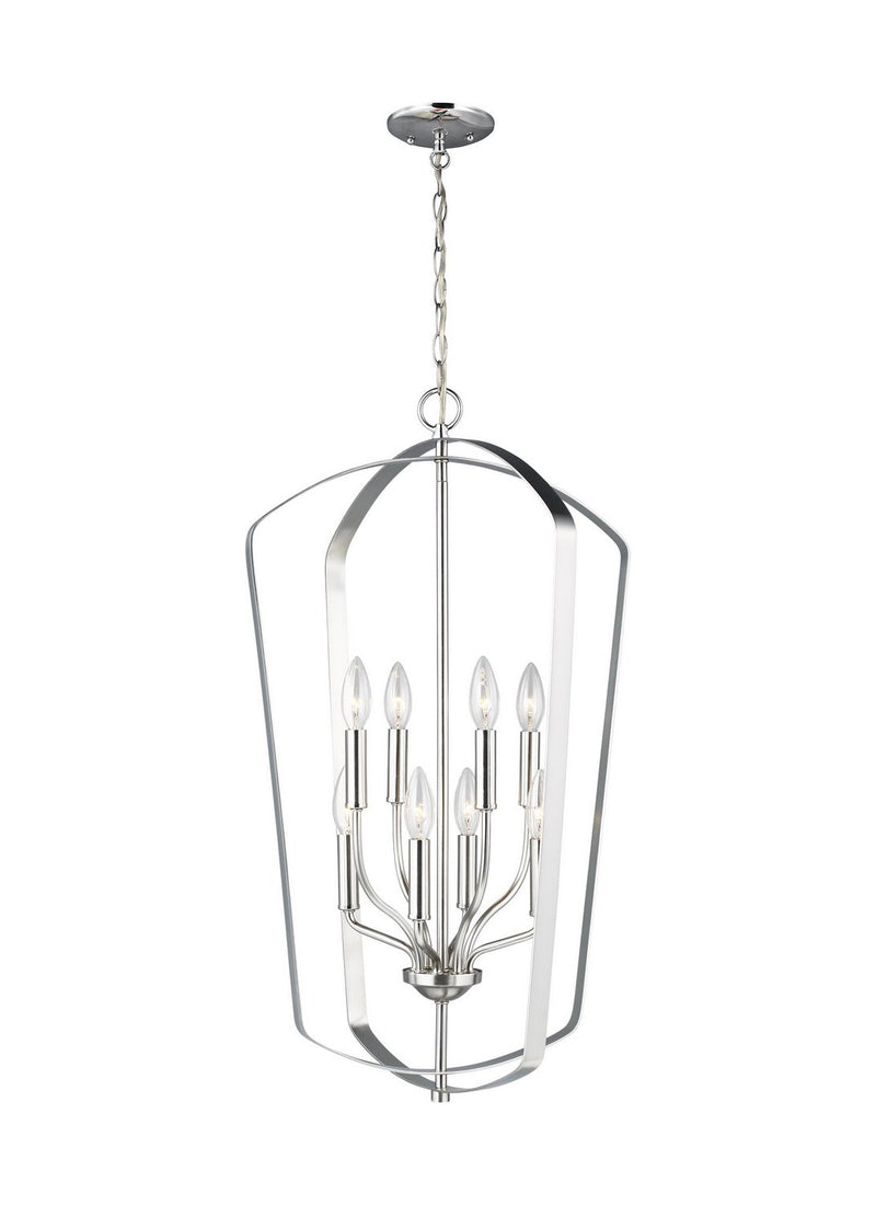 Romee 8-Light Foyer Pendant in Brushed Nickel