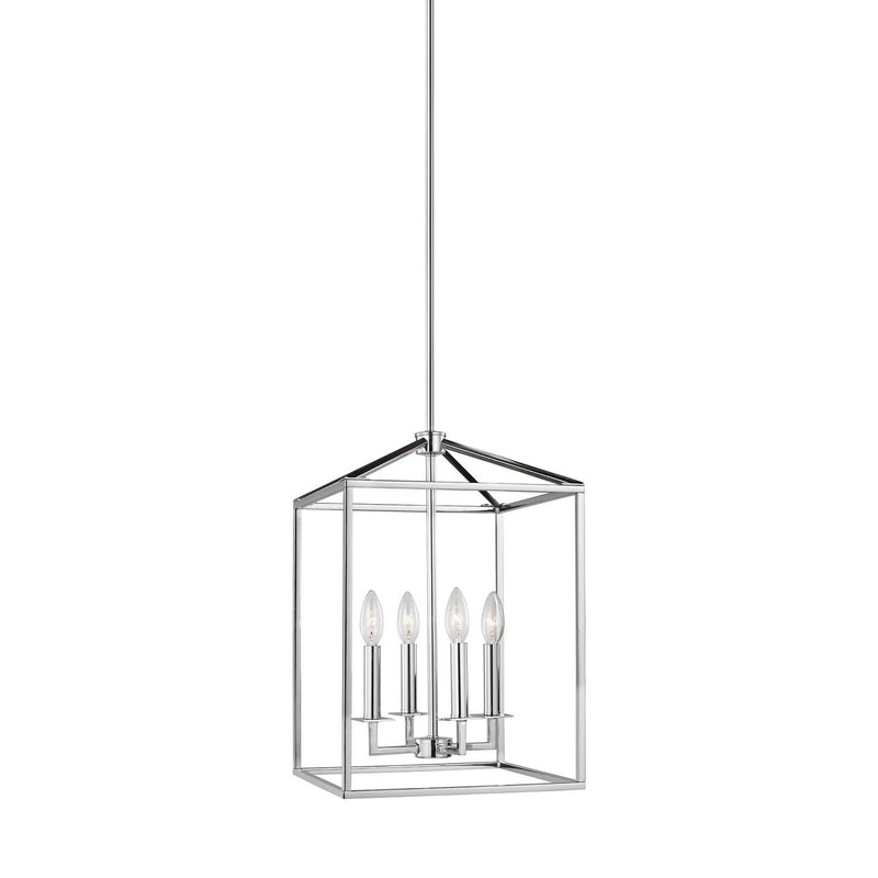 Perryton 12" 4-Light Foyer Pendant in Chrome