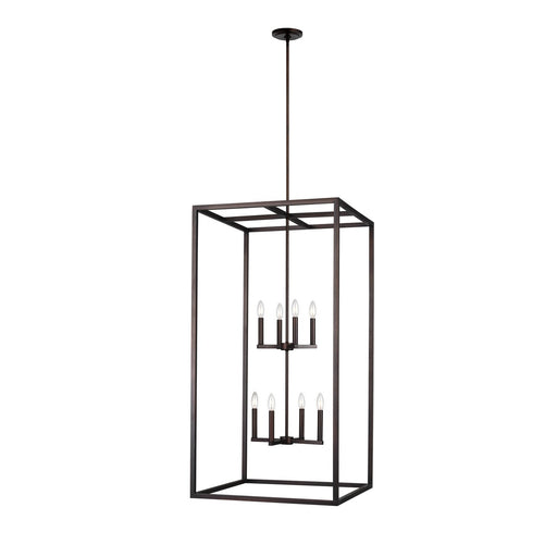 Moffet Street 8-Light Pendant in Bronze