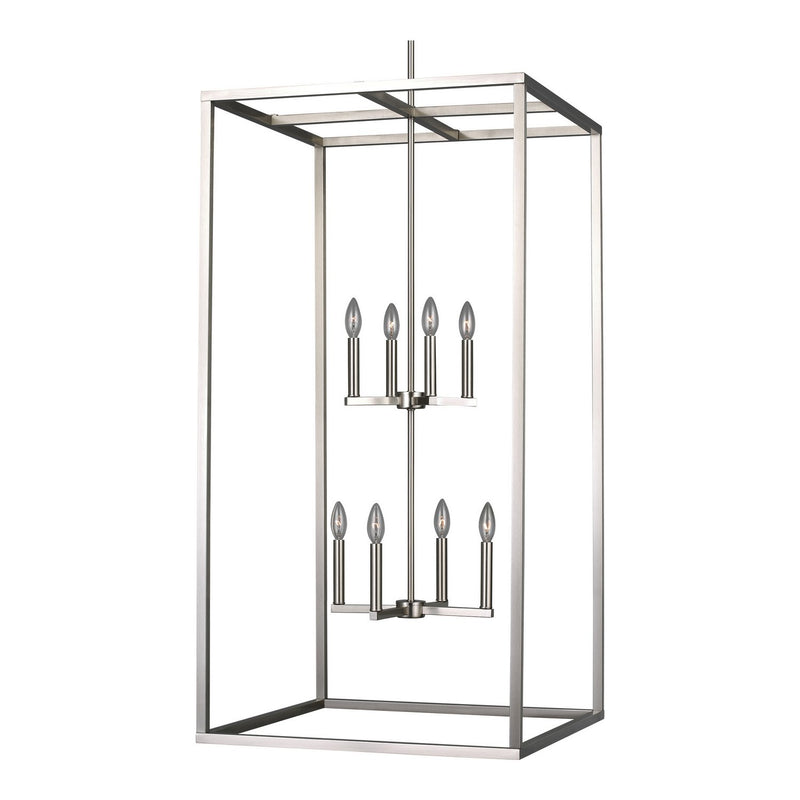 Moffet Street 8-Light Pendant in Brushed Nickel
