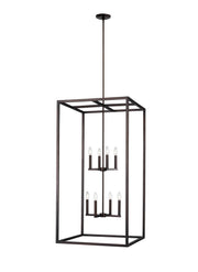 Moffet Street 8-Light Pendant in Bronze